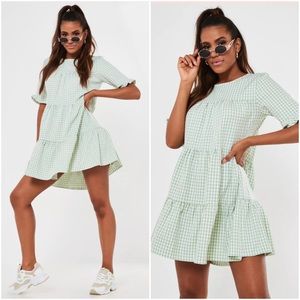 Sage Gingham Dress